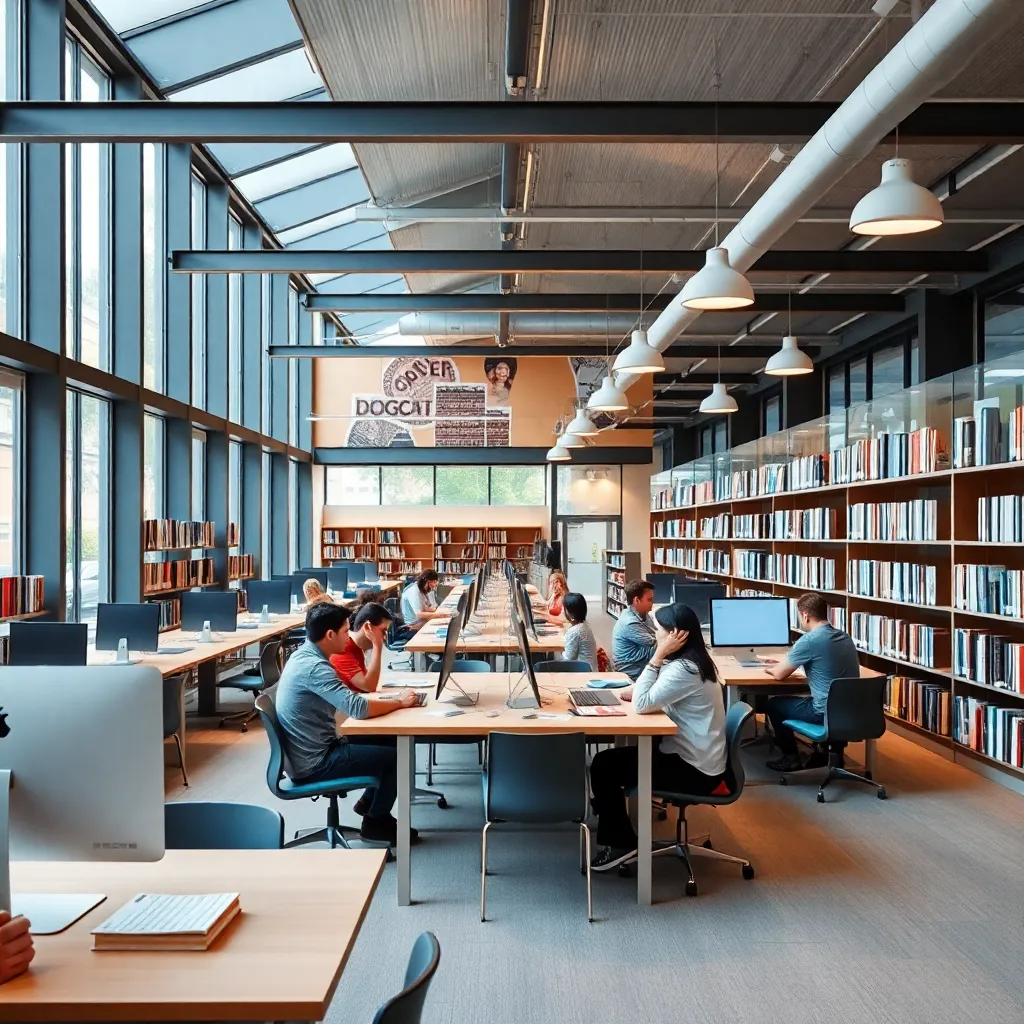 Nederlandse bibliotheek getransformeerd tot modern kenniscentrum met studieruimtes